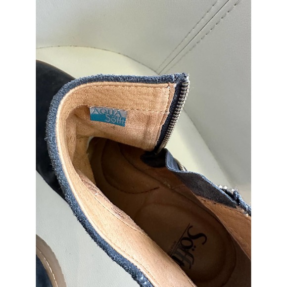 Sofft Women's Siri Blue Wedge Waterproof Suede Sz. 10M - Picture 10 of 10